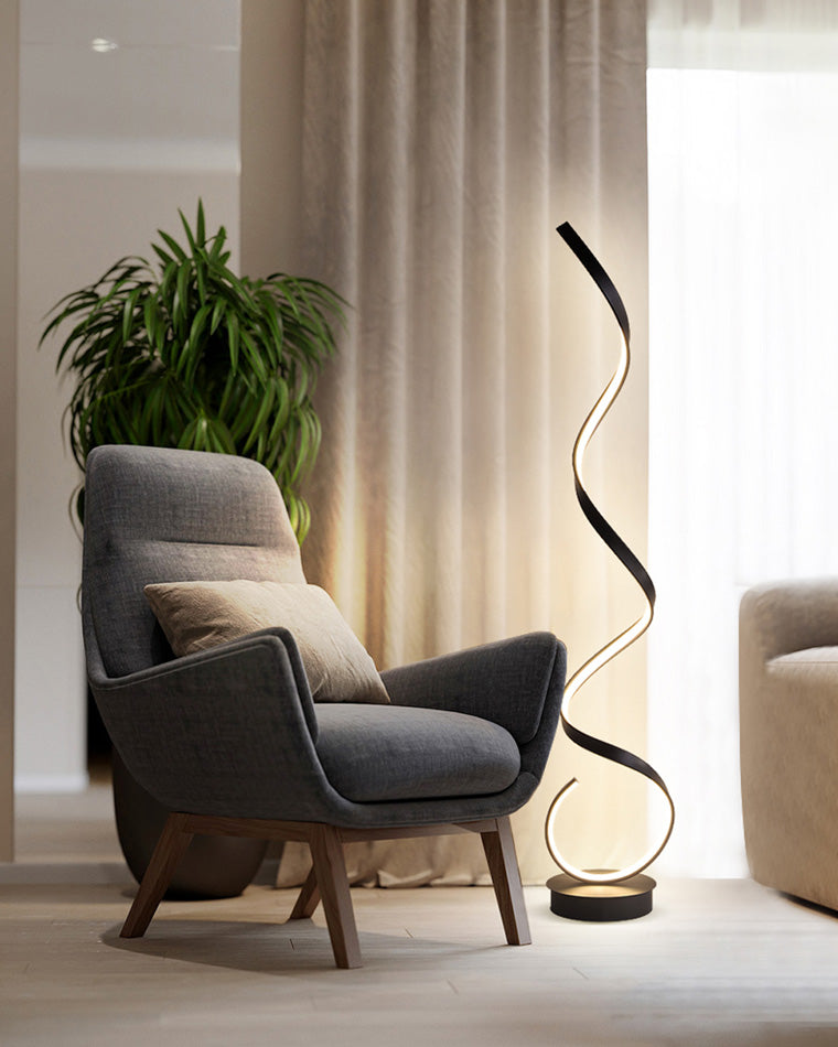 Modern LED Spiral Floor Lamp