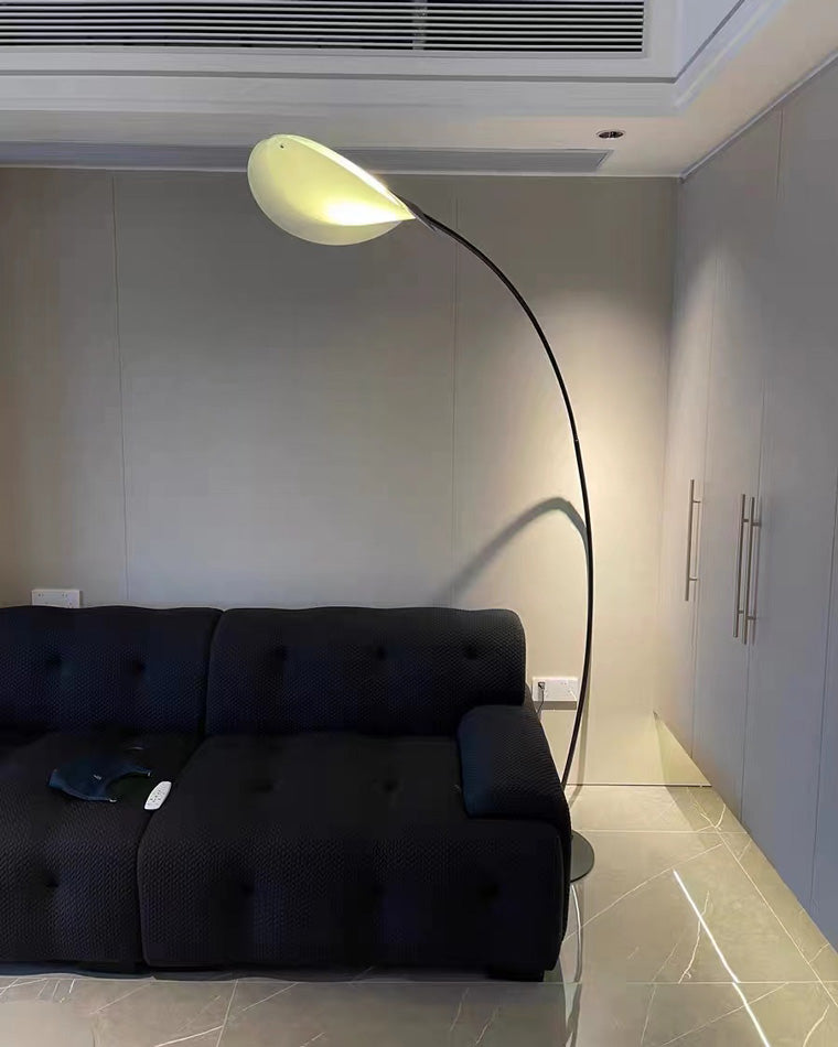 Lampadaire Arqué Moderne Noir