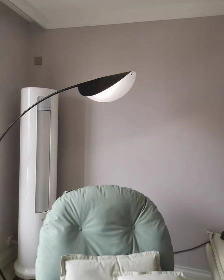 Lampadaire Arqué Moderne Noir