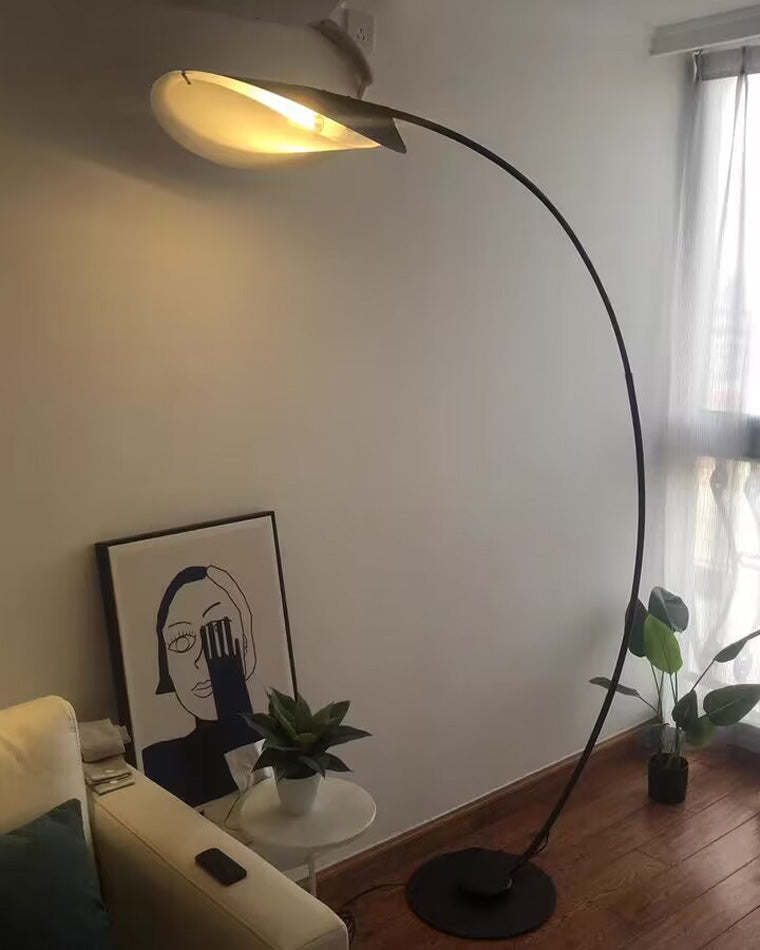 Lampadaire Arqué Moderne Noir