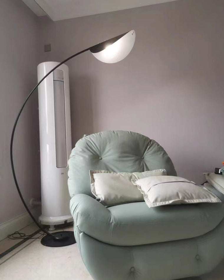 Lampadaire Arqué Moderne Noir
