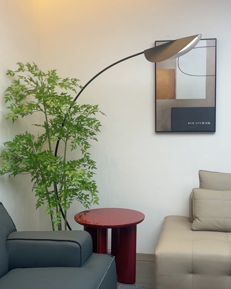 Lampadaire Arqué Moderne Noir