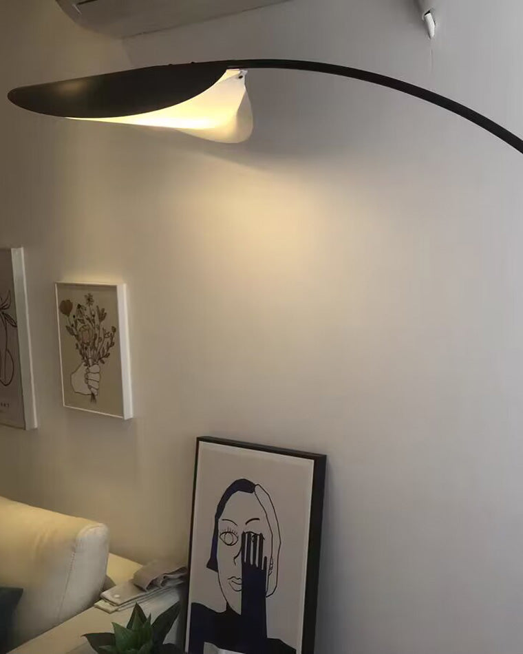 Lampadaire Arqué Moderne Noir