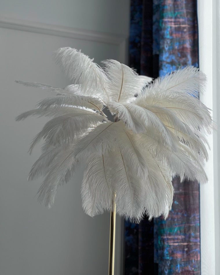 "Plumy Palm" Floor Lamp with Tray