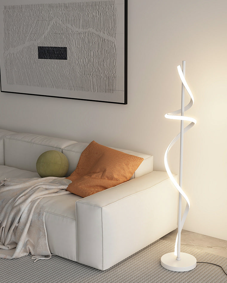 "Spiral Glow" LED floor lamp