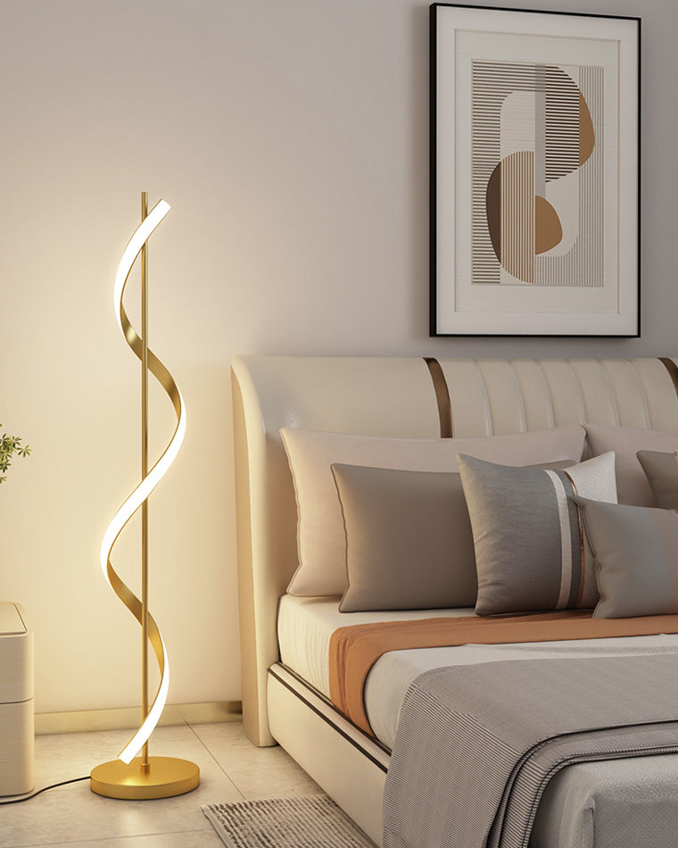 "Spiral Glow" LED floor lamp