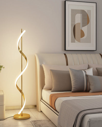 "Spiral Glow" LED floor lamp