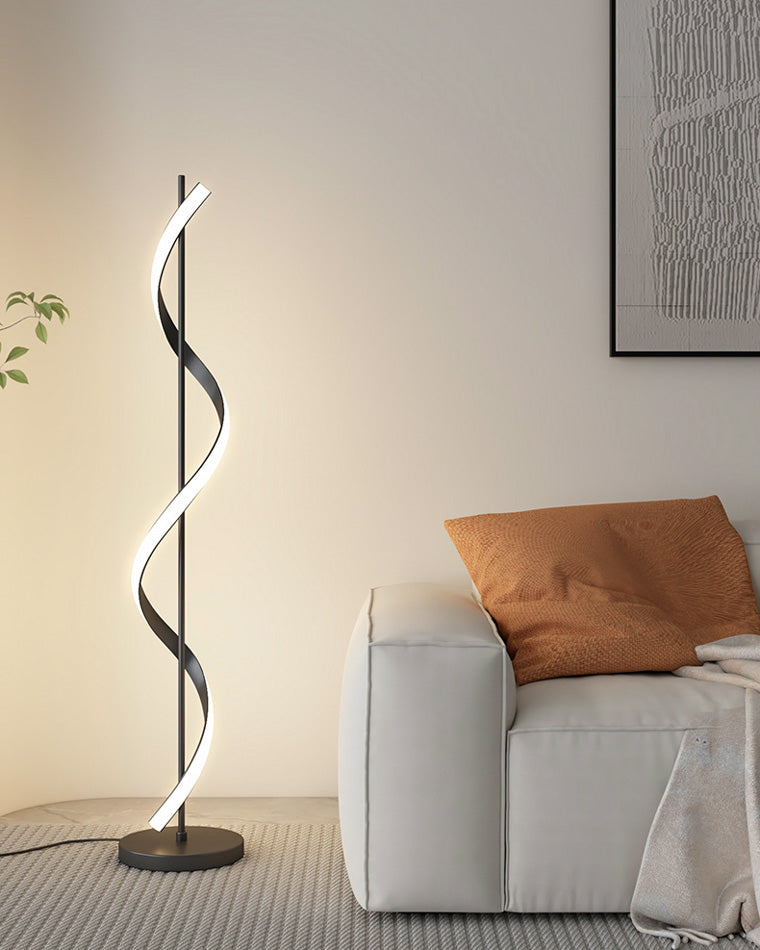 "Spiral Glow" LED floor lamp