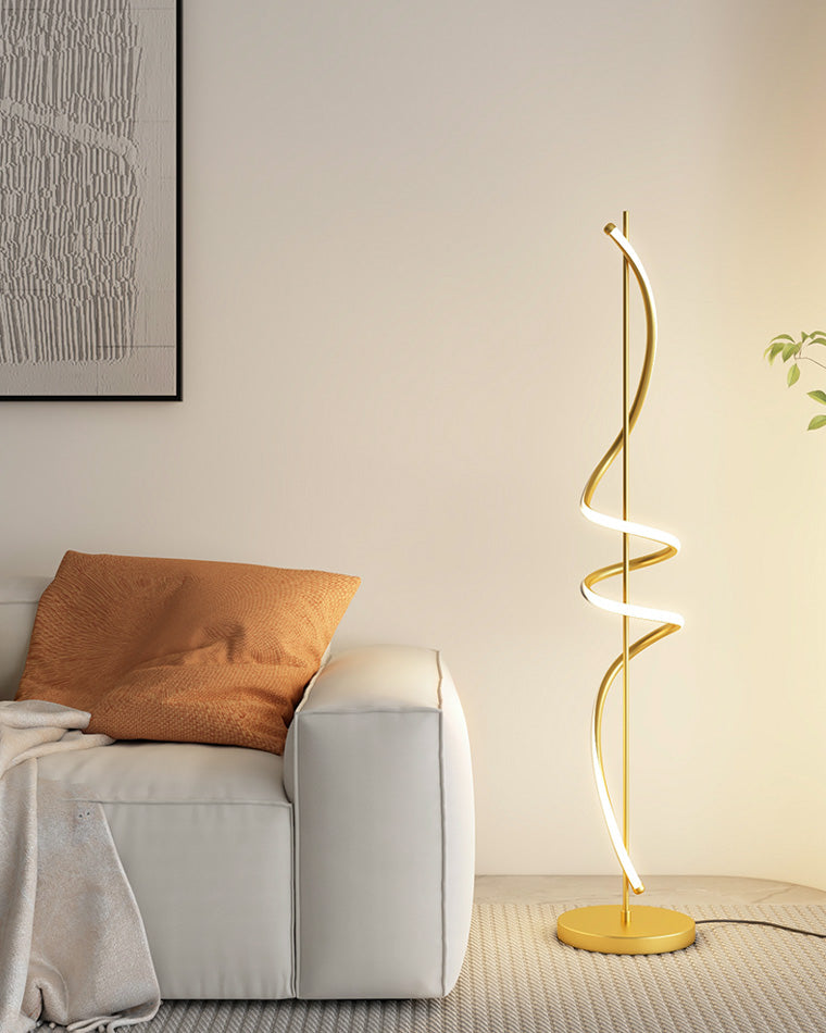 "Spiral Glow" LED floor lamp