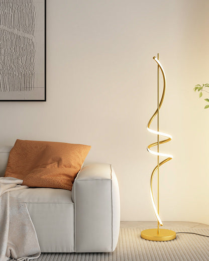"Spiral Glow" LED floor lamp