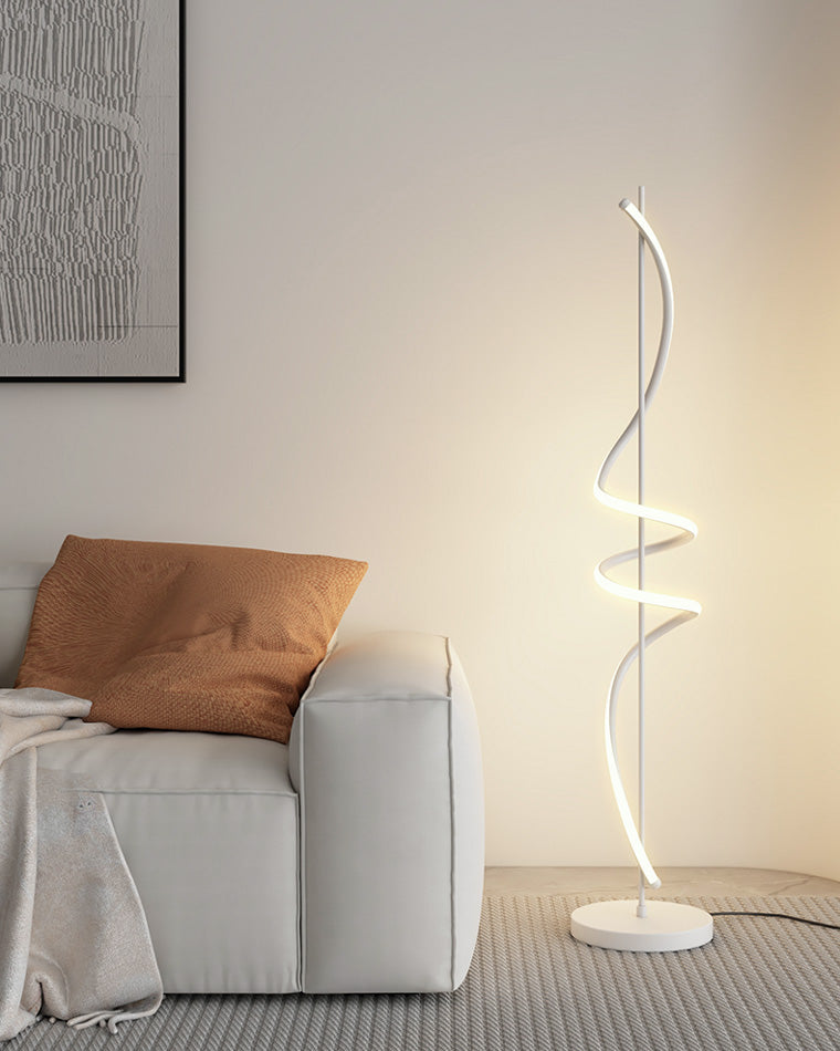 "Spiral Glow" LED floor lamp