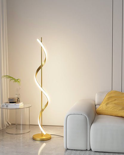 "Spiral Glow" LED floor lamp