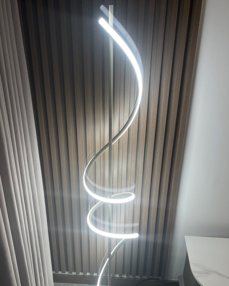 "Spiral Glow" LED floor lamp
