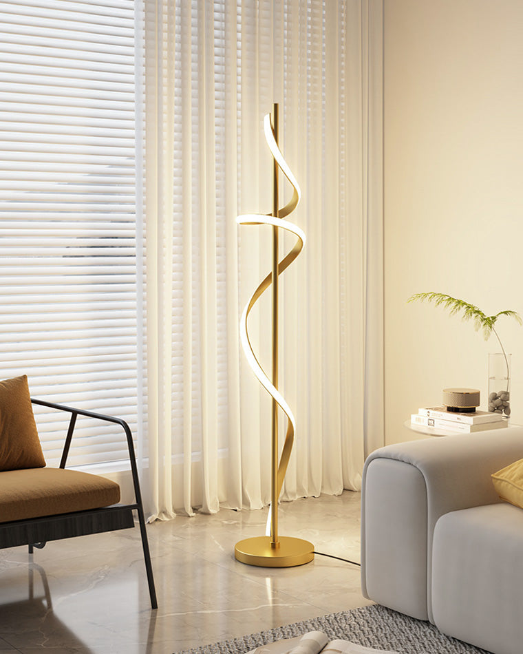 "Spiral Glow" LED floor lamp