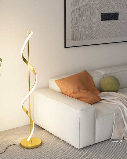 "Spiral Glow" LED floor lamp