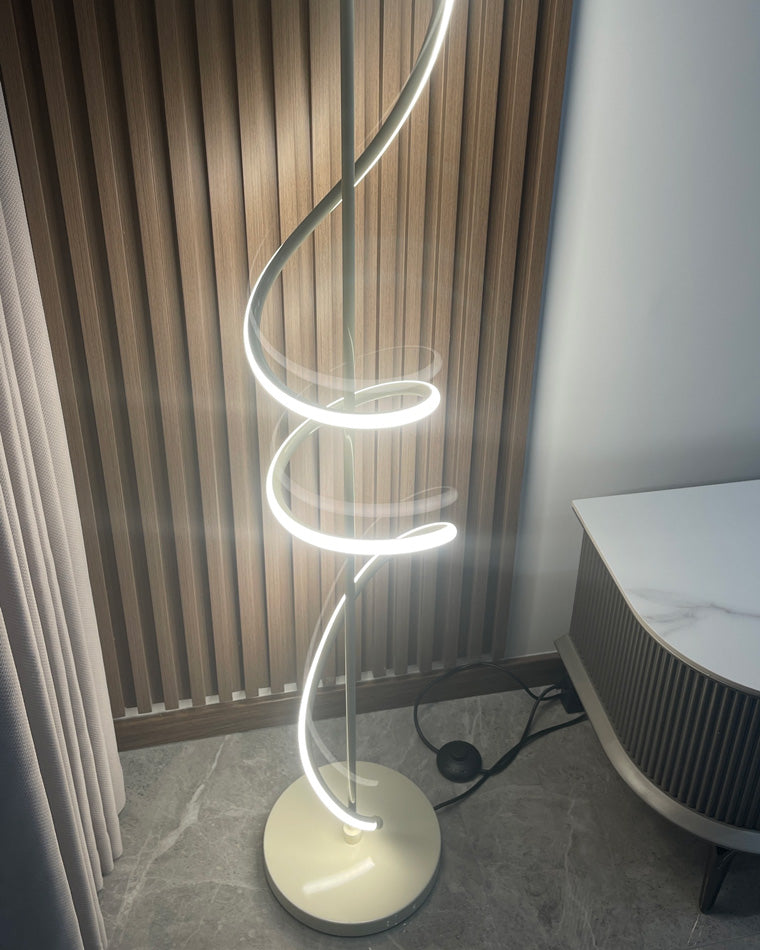 "Spiral Glow" LED floor lamp