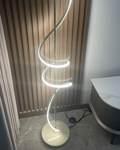 "Spiral Glow" LED floor lamp