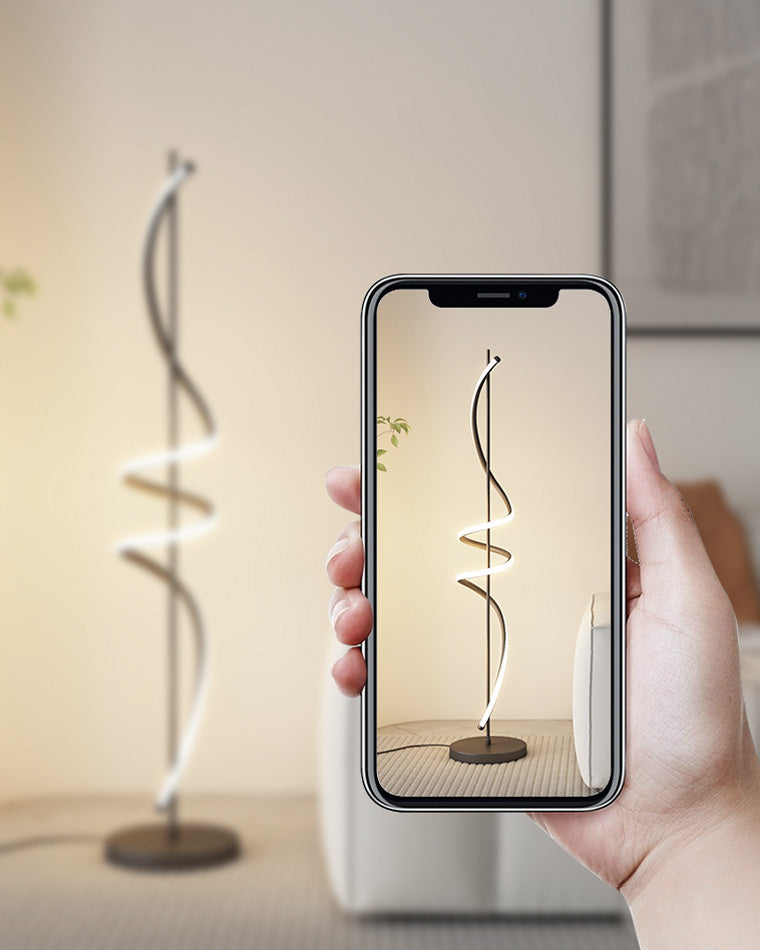 "Spiral Glow" LED floor lamp