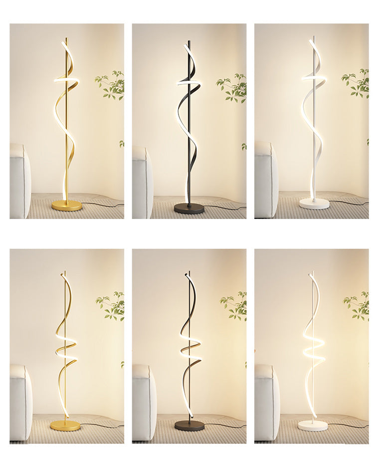 "Spiral Glow" LED floor lamp