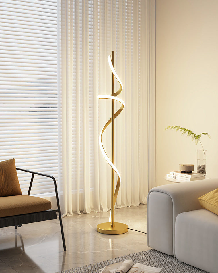 "Spiral Glow" LED floor lamp