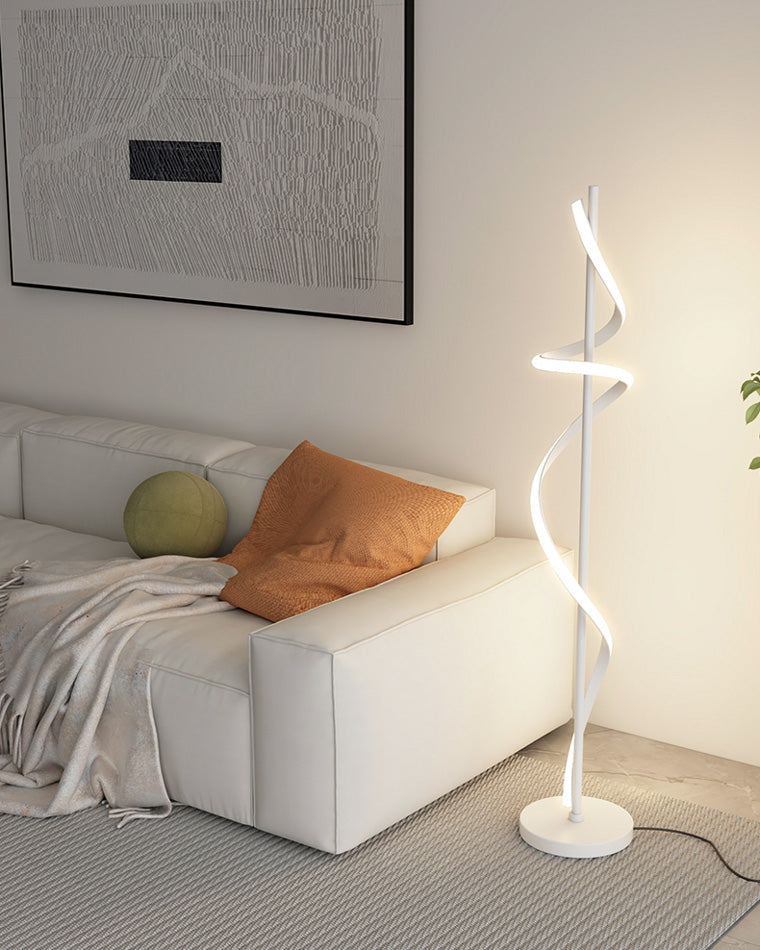 "Spiral Glow" LED floor lamp