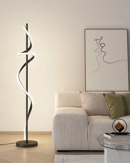 "Spiral Glow" LED floor lamp