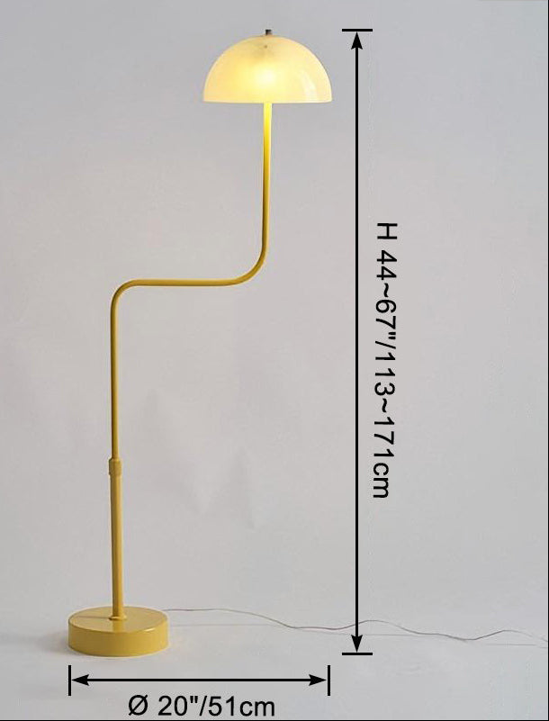 Telescopic Floor Lamp with Glass Dome