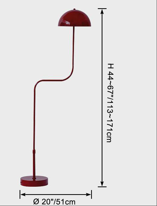 Telescopic Floor Lamp with Glass Dome