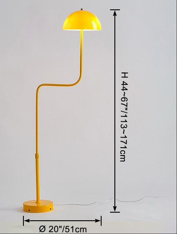 Telescopic Floor Lamp with Glass Dome