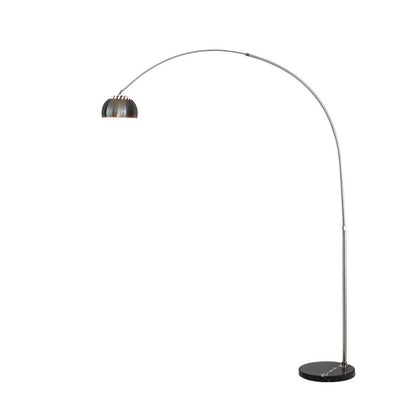 Arc Floor Lamp with Stainless Steel Dome Shade