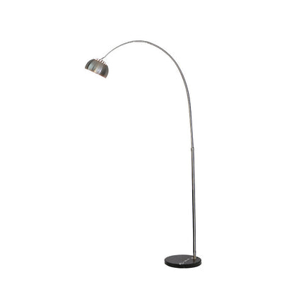 Arc Floor Lamp with Stainless Steel Dome Shade