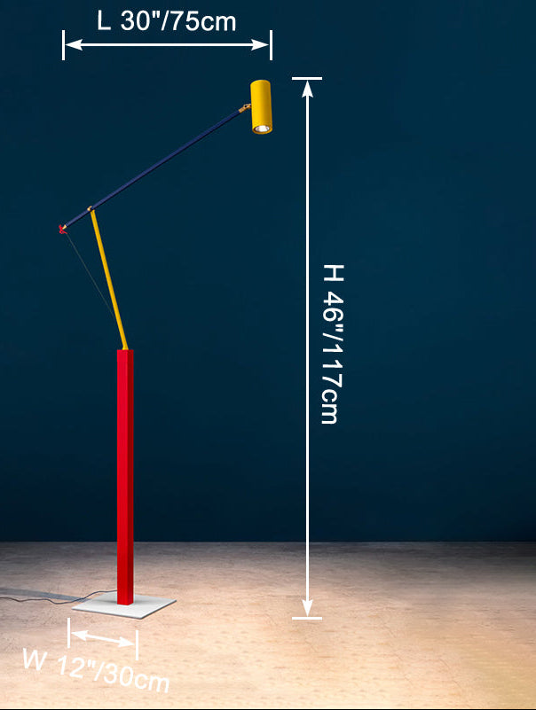 Multicolored Cantilever Floor Lamp
