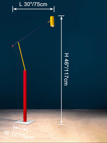 Multicolored Cantilever Floor Lamp