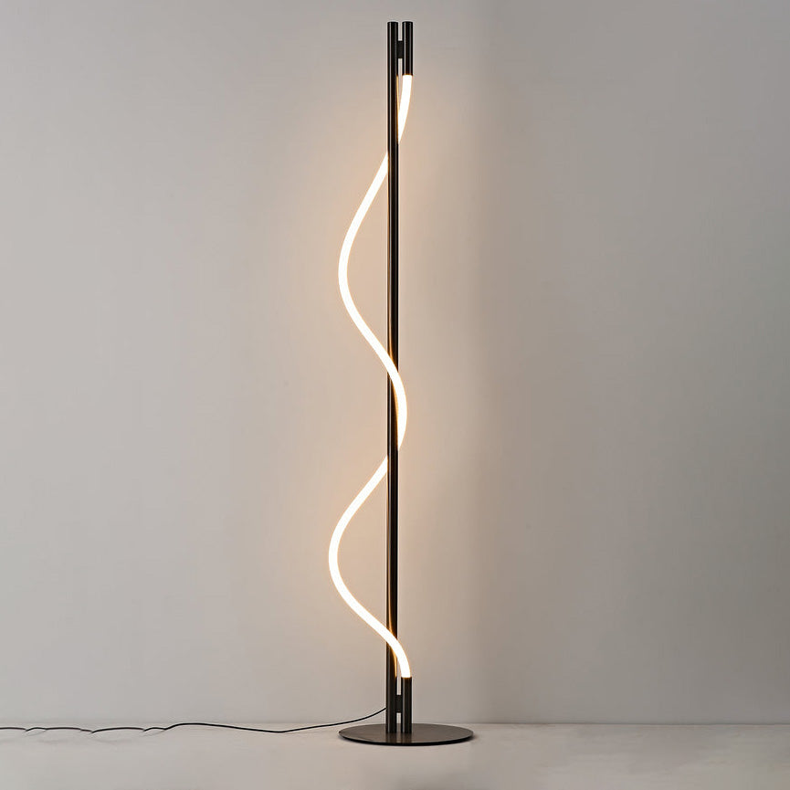 Slim Cylindrical LED Floor Lamp
