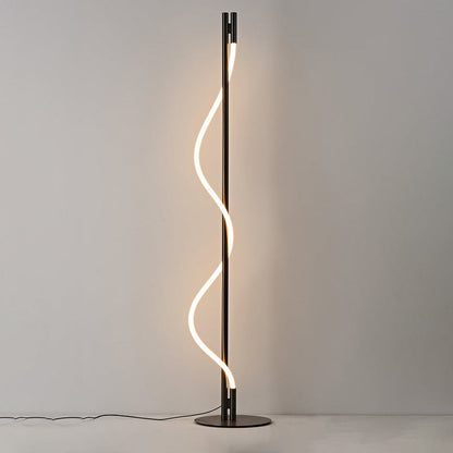 Slim Cylindrical LED Floor Lamp