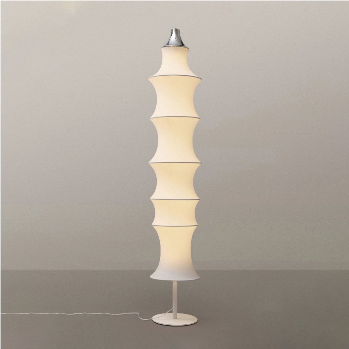 Japandi Silk Column Floor Lamp