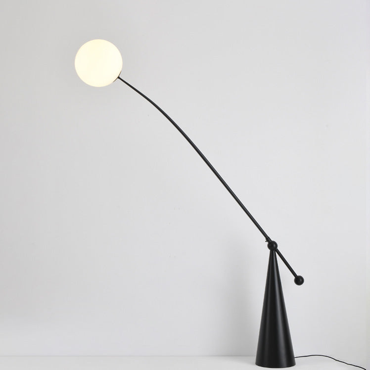 Glass Globe Cantilever Floor Lamp