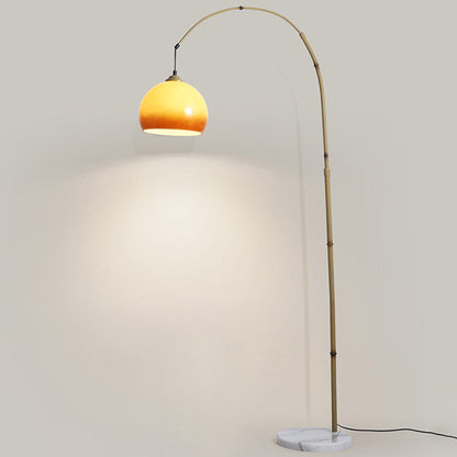 Bamboo Arc Hanging Floor Lamp