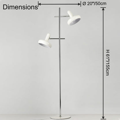 Lampadaire Double Orientable Style Bauhaus