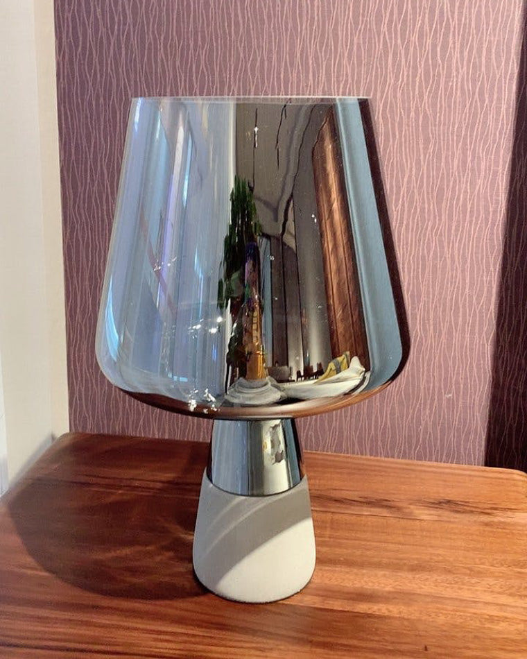 Lampe de Table en Verre Fumé