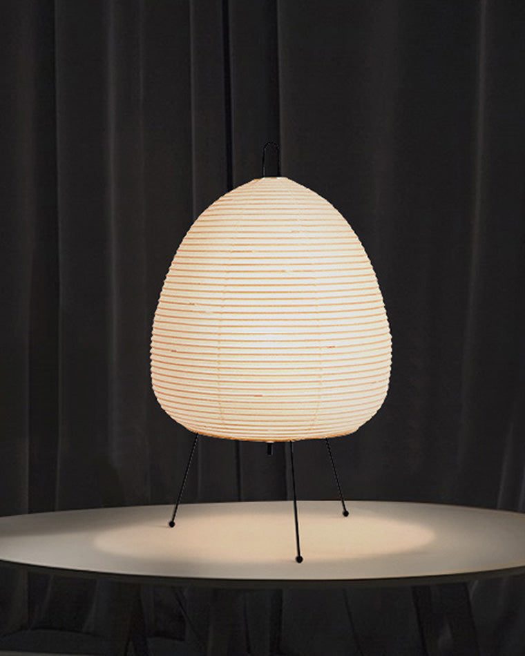 Japanese Lantern Table Lamp with Tripod