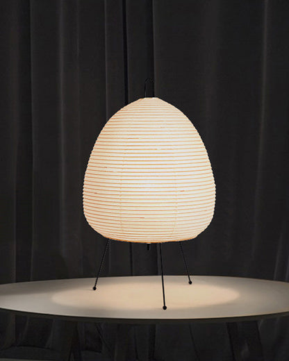 Japanese Lantern Table Lamp with Tripod