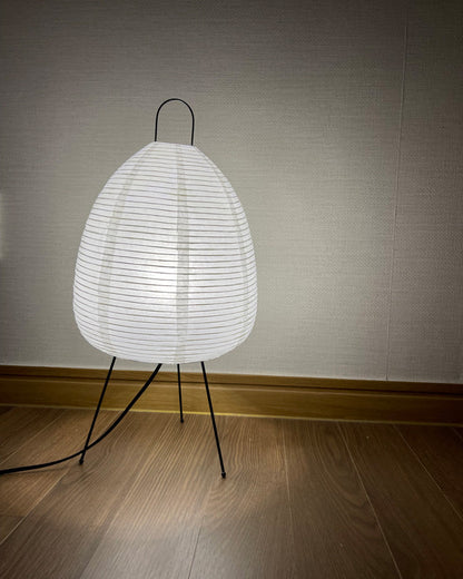 Japanese Lantern Table Lamp with Tripod