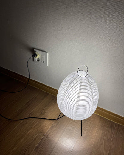 Japanese Lantern Table Lamp with Tripod