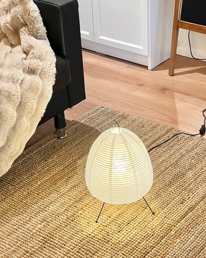 Japanese Lantern Table Lamp with Tripod
