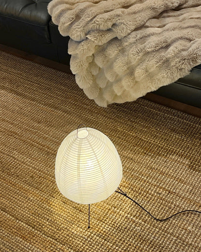 Japanese Lantern Table Lamp with Tripod