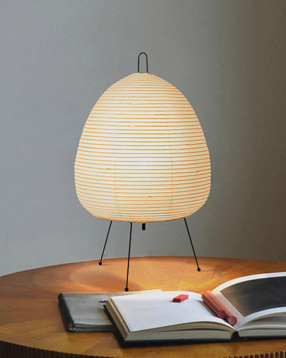 Japanese Lantern Table Lamp with Tripod