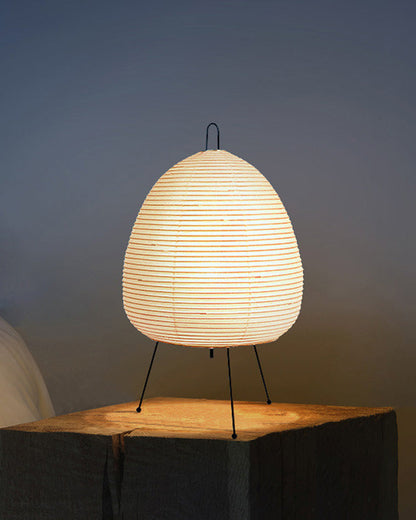 Japanese Lantern Table Lamp with Tripod