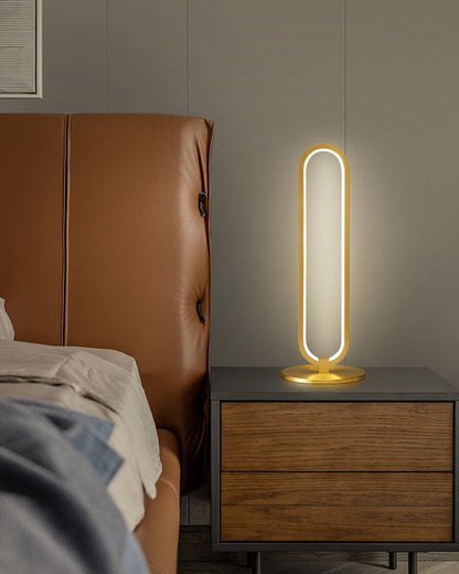 Oval Table Lamp - Brass Skin