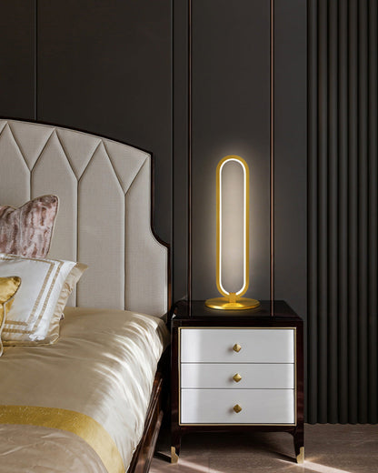 Oval Table Lamp - Brass Skin